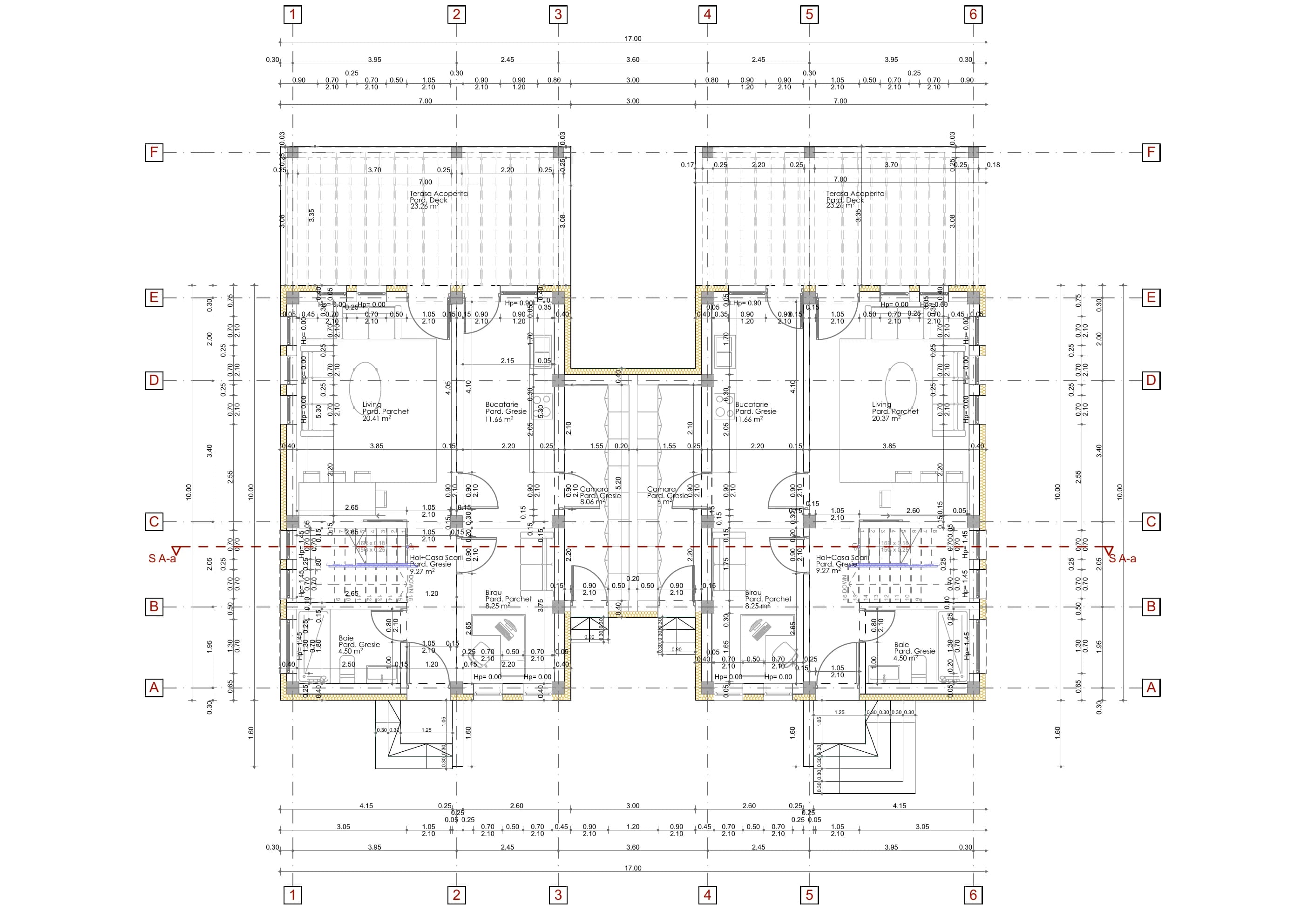 Plan Parter — Duplex Horpaz, Miroslava